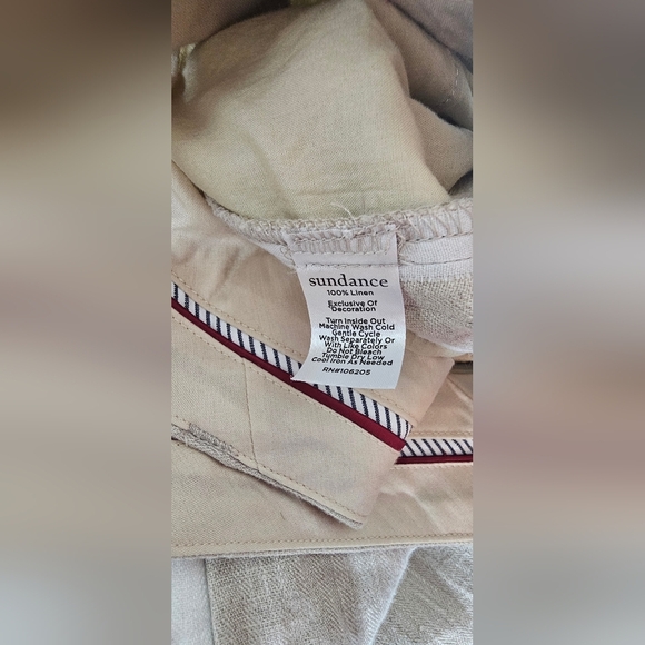 NWT Sundance Bellamy Pleated Linen Pants Size 16 Natural Beige Wide Leg - Picture 11 of 11